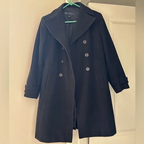 Kenneth Cole Jackets Coats Kenneth Cole Black Pea Coat